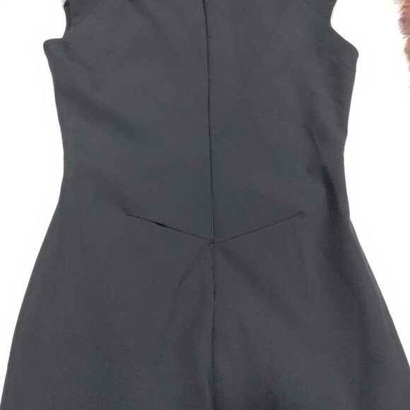 Zara Woman Basic Black Drape Neck Cap Sleeve Sheath Dress Women's Size Large - Picture 6 of 13